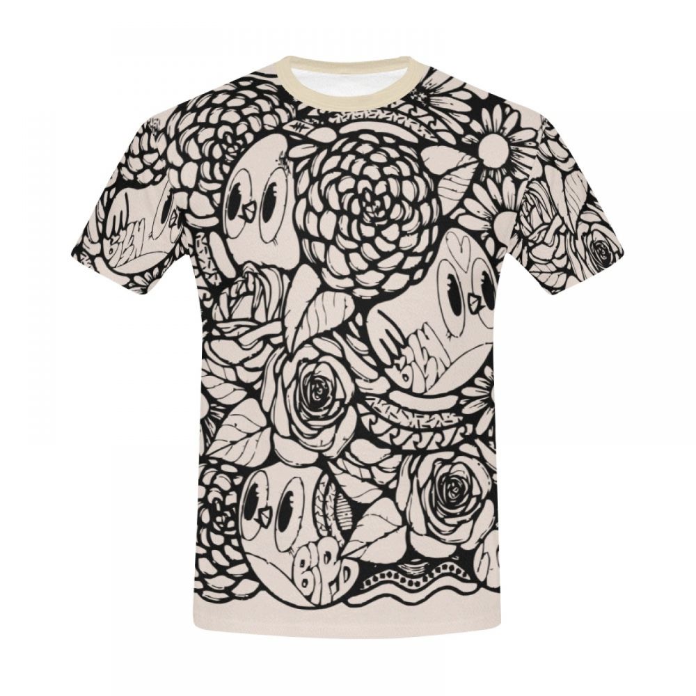 Men's Digital Art Bird Flower Short T-shirt Canada