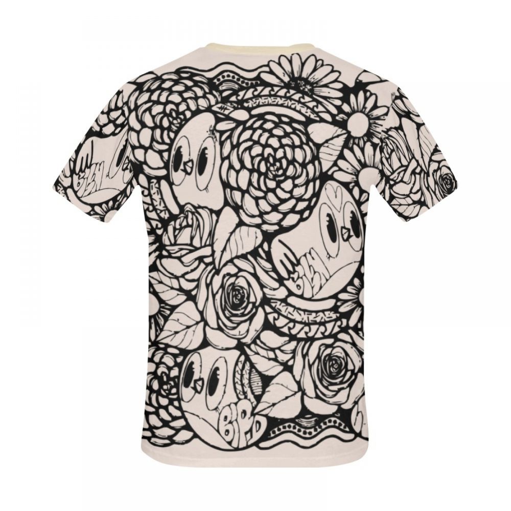 Men's Digital Art Bird Flower Short T-shirt Canada