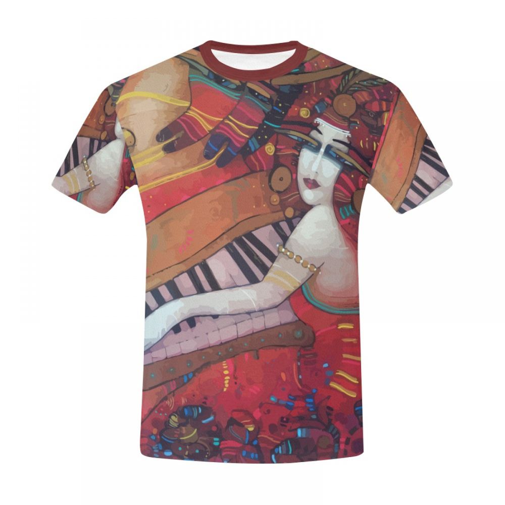 Men's Art Rouge Girl Piano Short T-shirt Canada