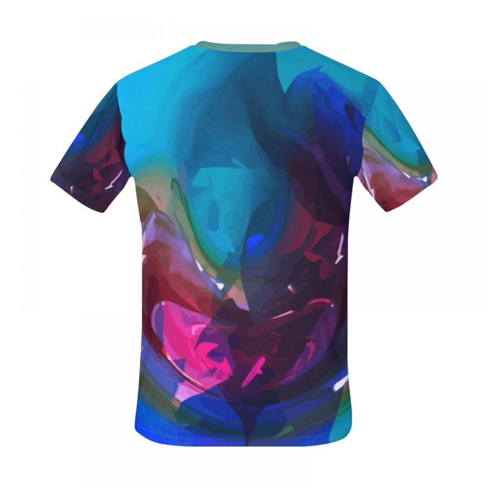 Men's Art Digital Blue Word Short T-shirt Canada