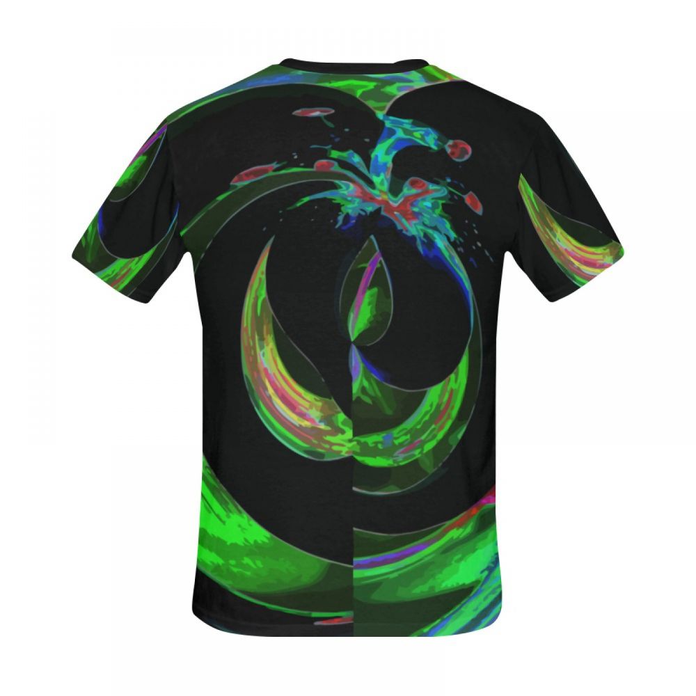 Men's Art Digital Green Water Drop Short T-shirt Canada