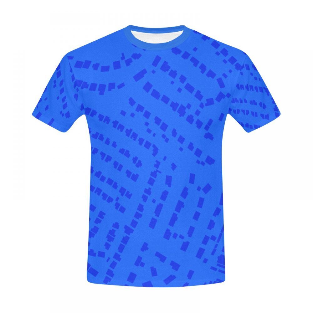 Men's Digital Art Blue Spots Short T-shirt Canada