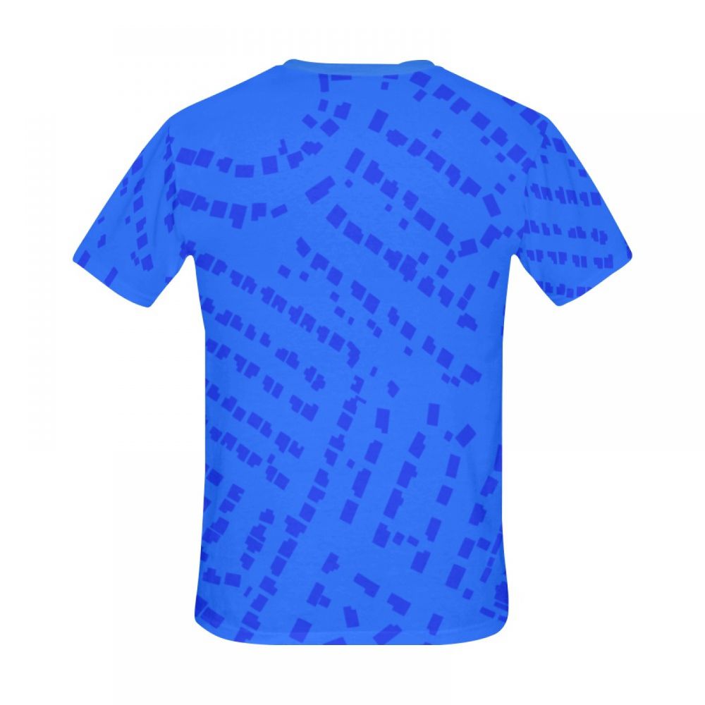 Men's Digital Art Blue Spots Short T-shirt Canada