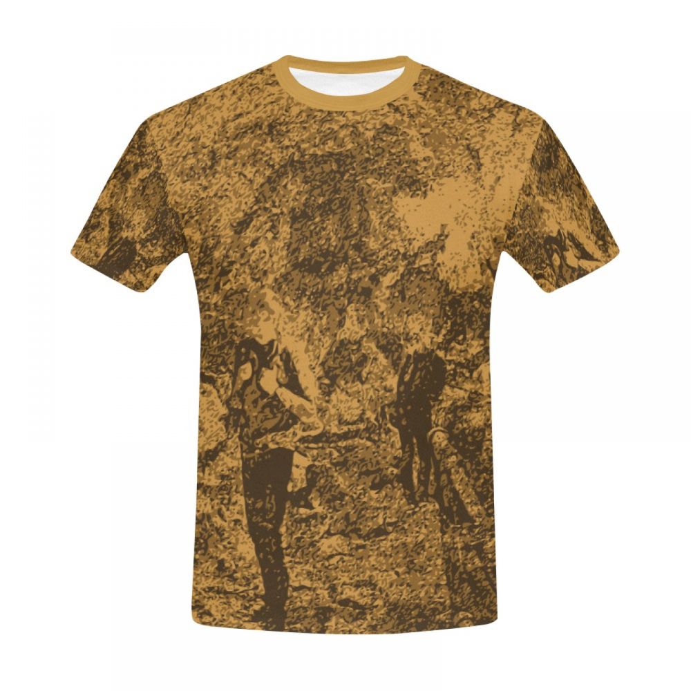 Men's Digital Art Brown Men Short T-shirt Canada