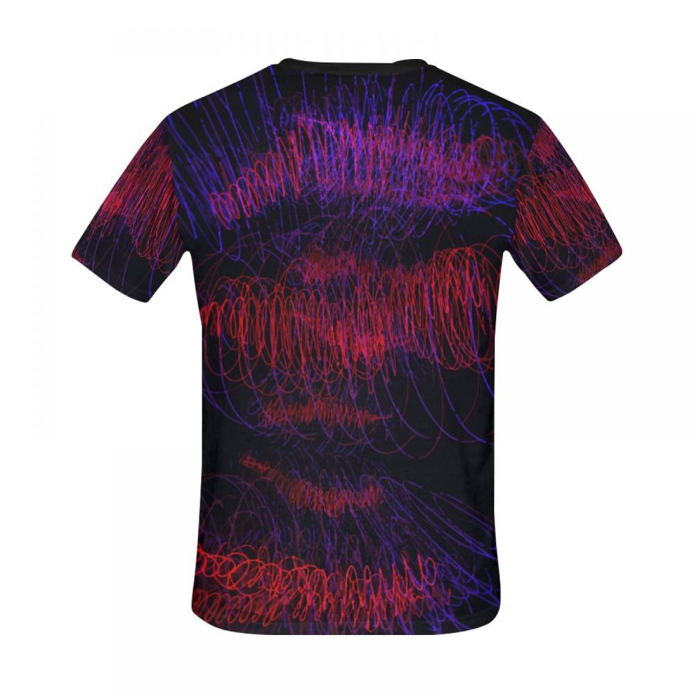 Men's Art Red Sound Waves Short T-shirt Canada