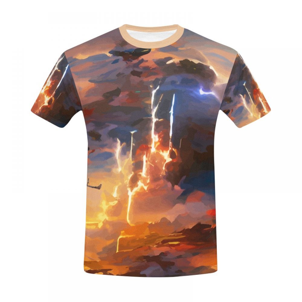 Men's Art Lightning In The Sky Short T-shirt Canada