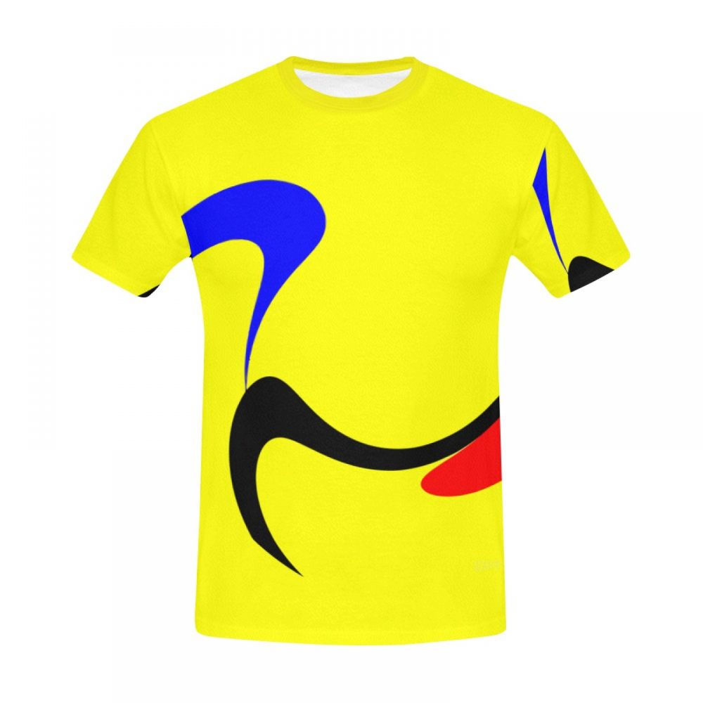 Men's Digital Art Yellow Short T-shirt Canada