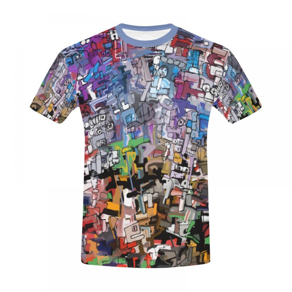 Men's Abstract Art Colorful Short T-shirt Canada