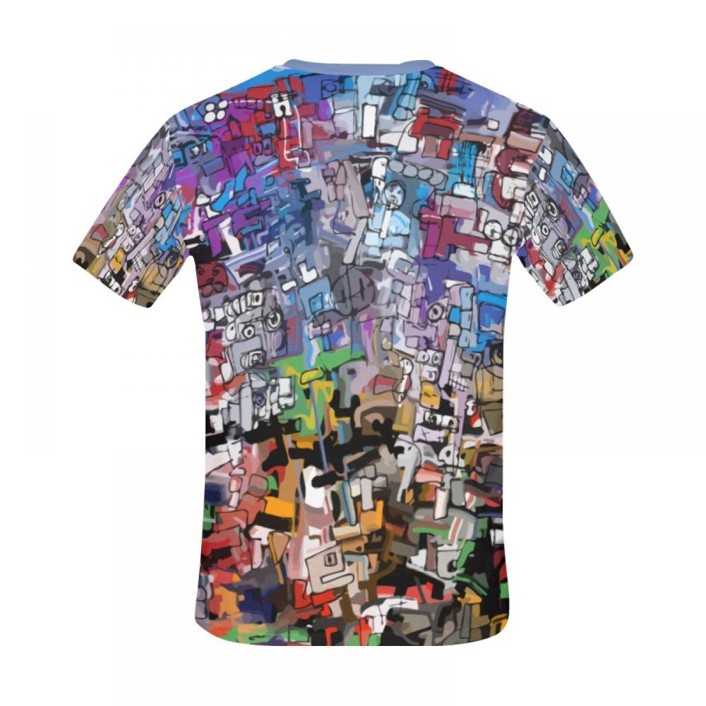 Men's Abstract Art Colorful Short T-shirt Canada