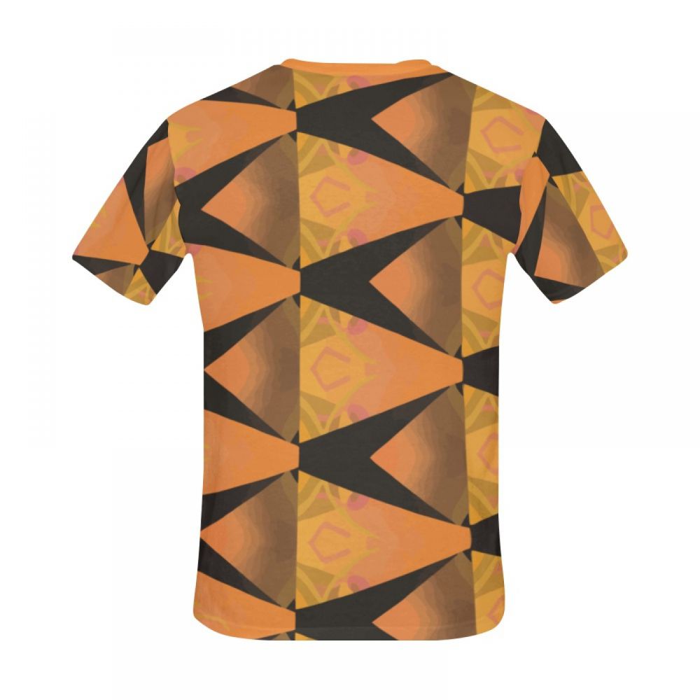 Men's Abstract Art Orange Short T-shirt Canada