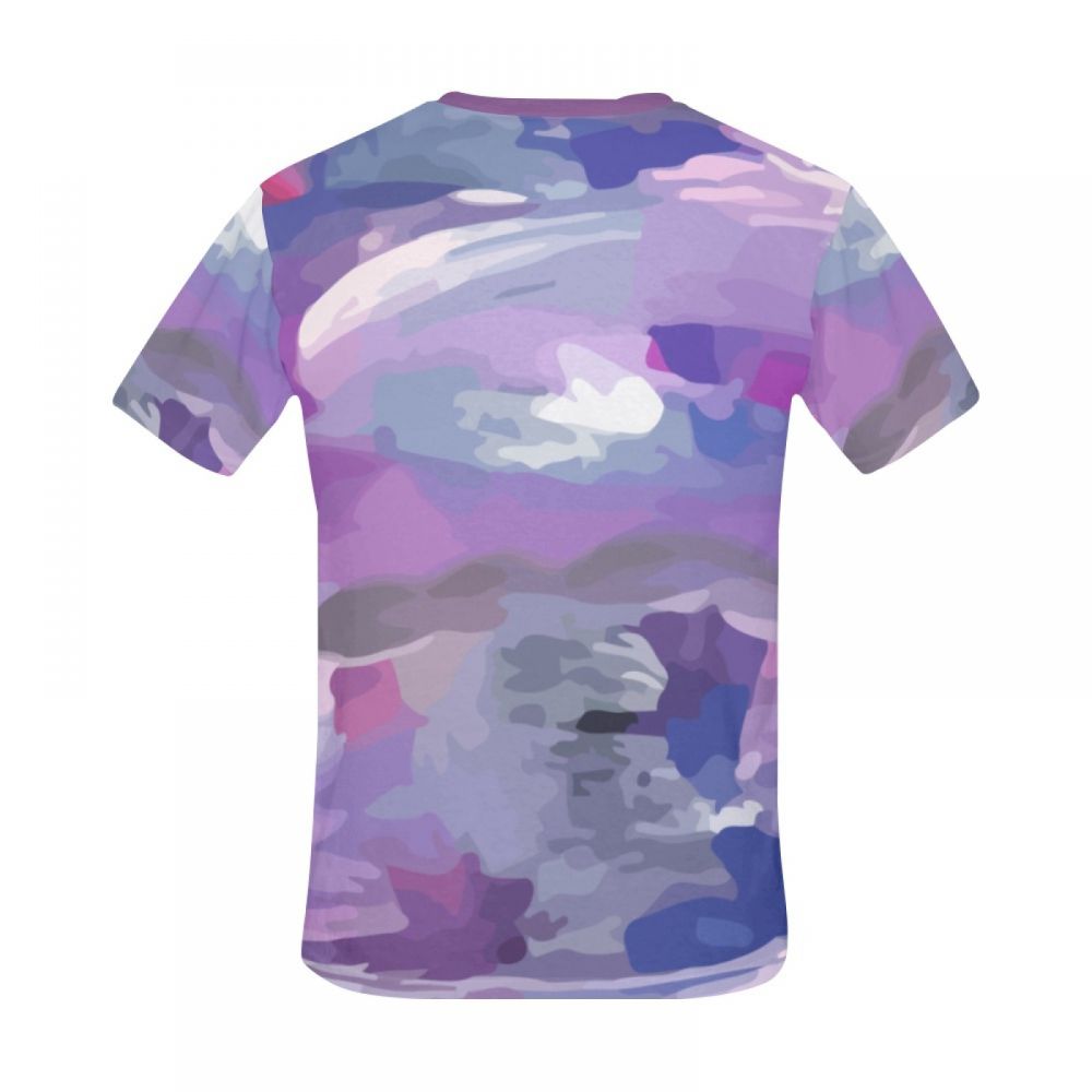 Men's Artistic Color Purple Graffiti Short T-shirt Canada