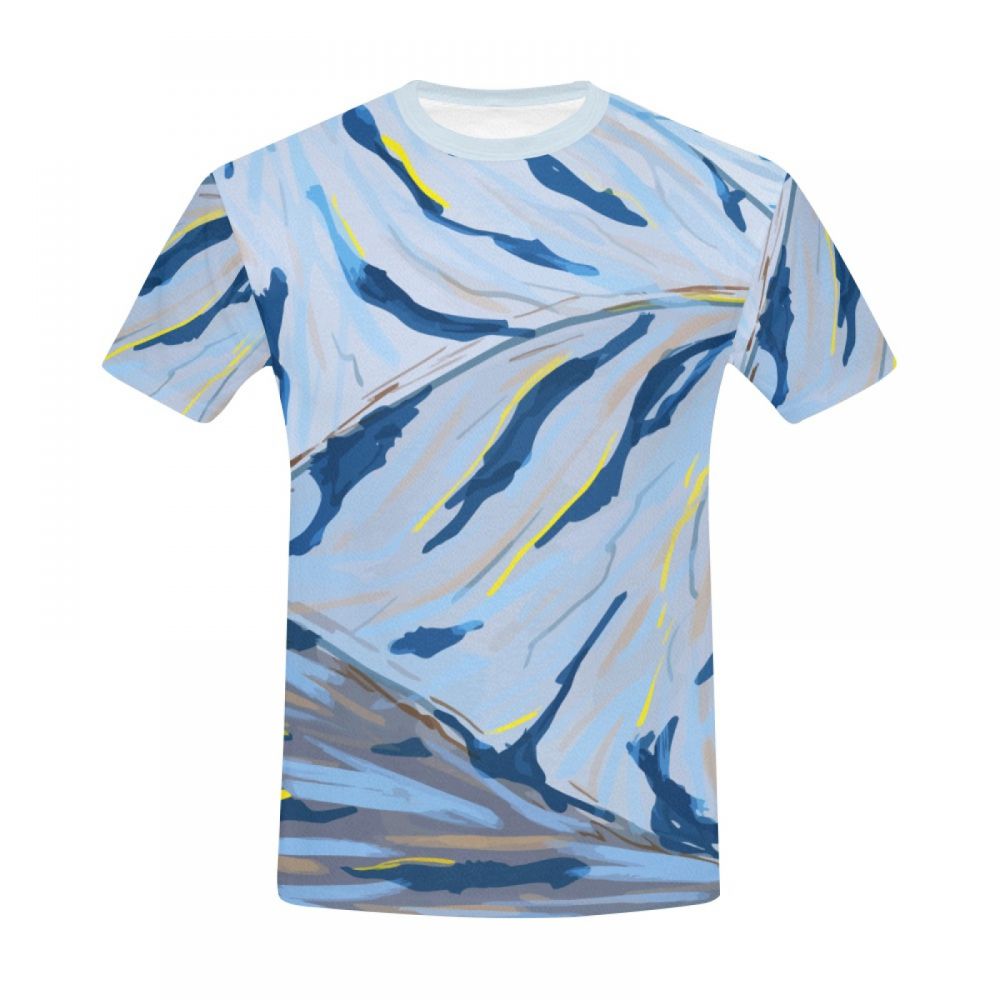 Men's Artistic Color Water Flow Short T-shirt Canada