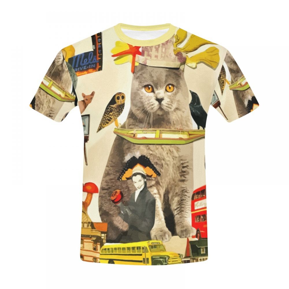 Men's Art Crazy Animals Cat King Short T-shirt Canada