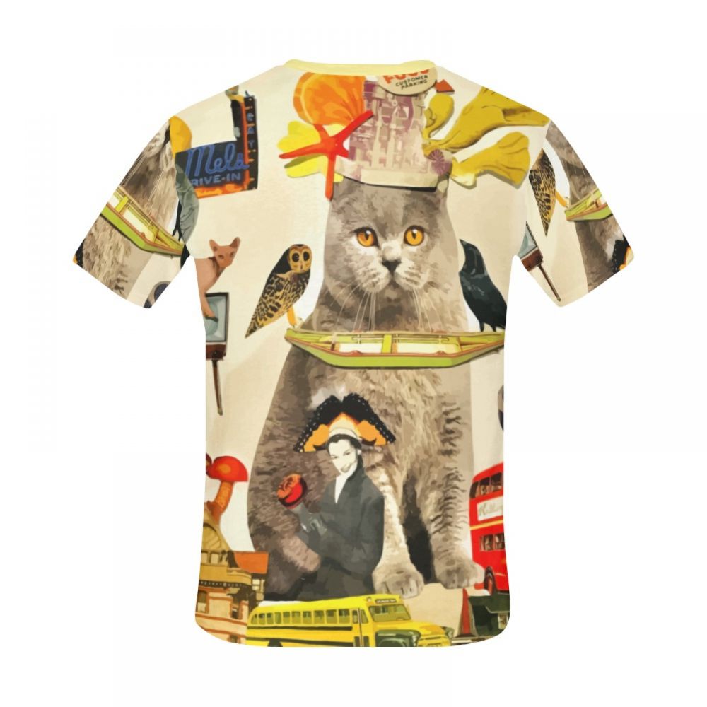 Men's Art Crazy Animals Cat King Short T-shirt Canada