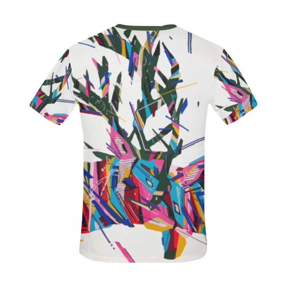 Men's Geometric Animal Art Cerfs Short T-shirt Canada