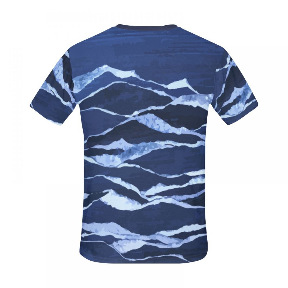 Men's Abstract Art Mountain Peak Short T-shirt Canada