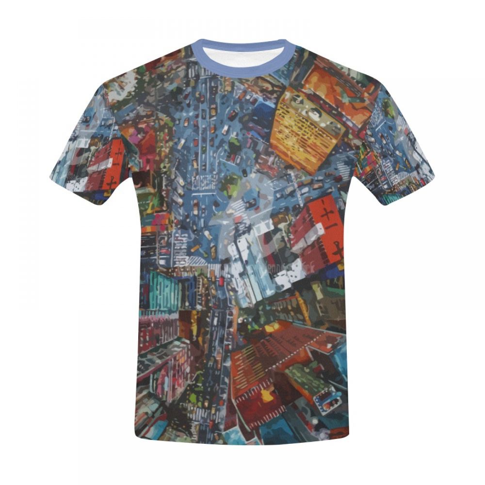 Men's Architectural Art Prosperous Urban Area Short T-shirt Canada