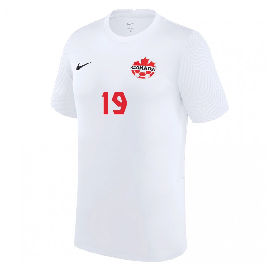 Kid Canada Adriana Leon #19 White Away Jersey 2022/23 T-shirt Canada