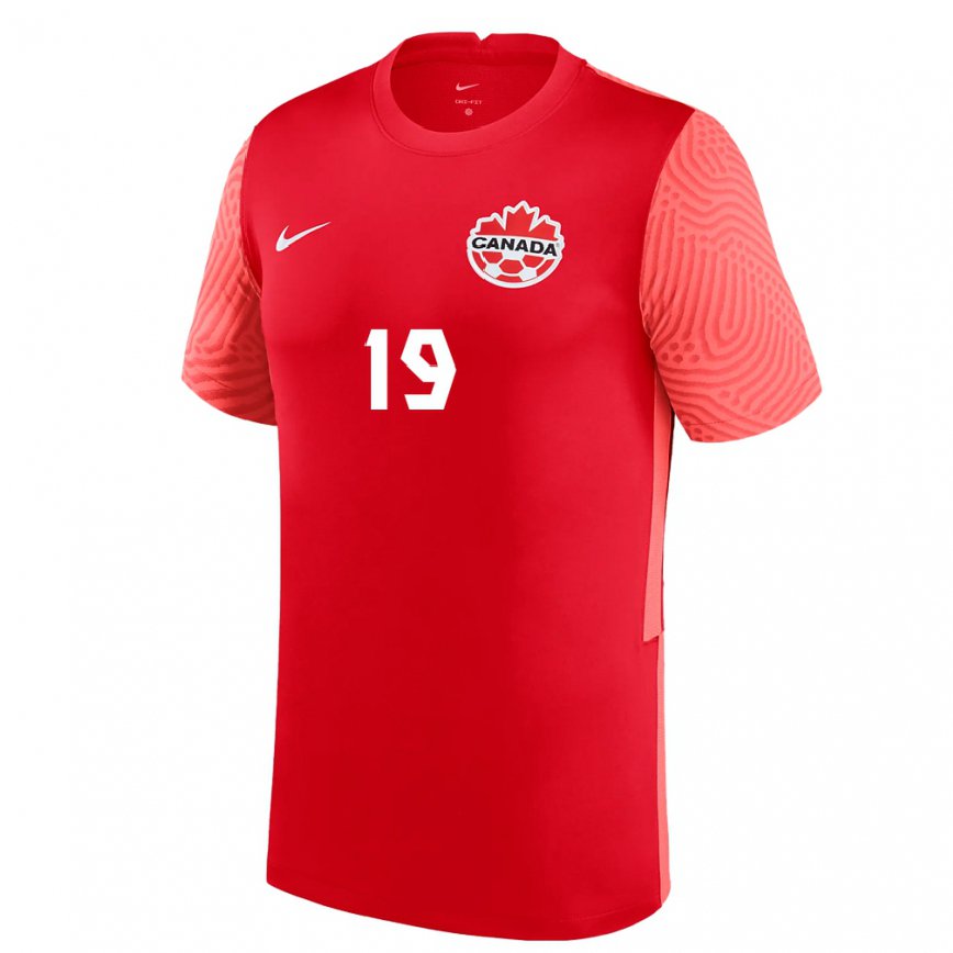 Men Canada Adriana Leon #19 Red Home Jersey 2022/23 T-shirt Canada