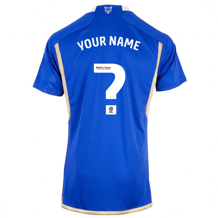 Enfant Football Maillot Votre Nom #0 Bleu Tenues Domicile 2023/24 Canada