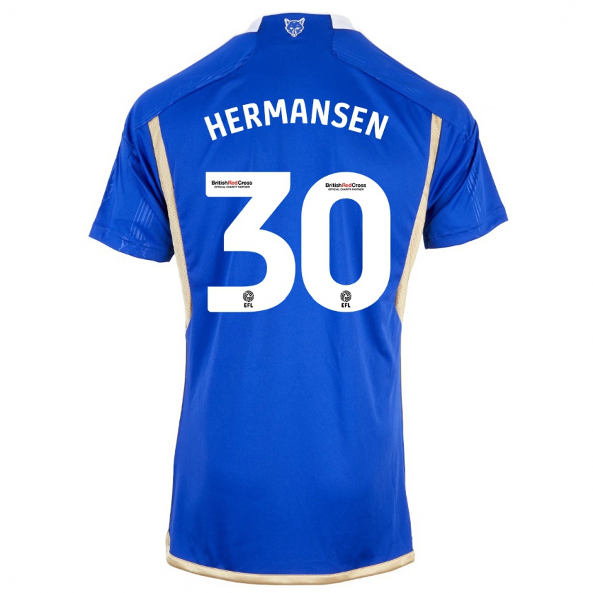 Enfant Football Maillot Mads Hermansen #30 Bleu Tenues Domicile 2023/24 Canada