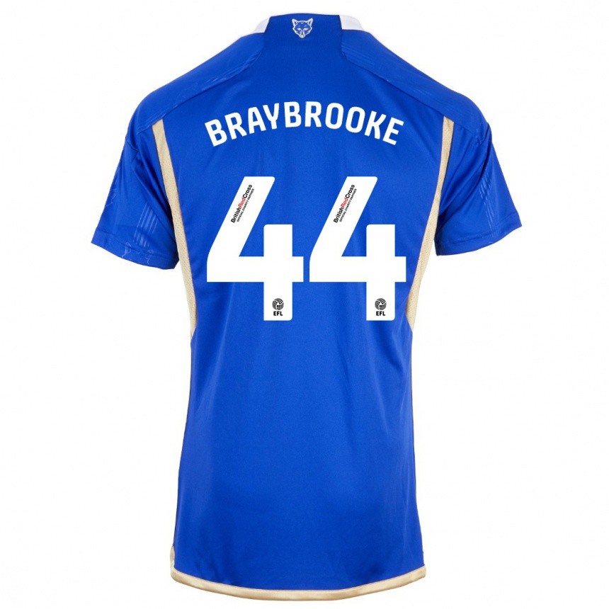 Kids Football Sammy Braybrooke #44 Blue Home Jersey 2023/24 T-Shirt Canada