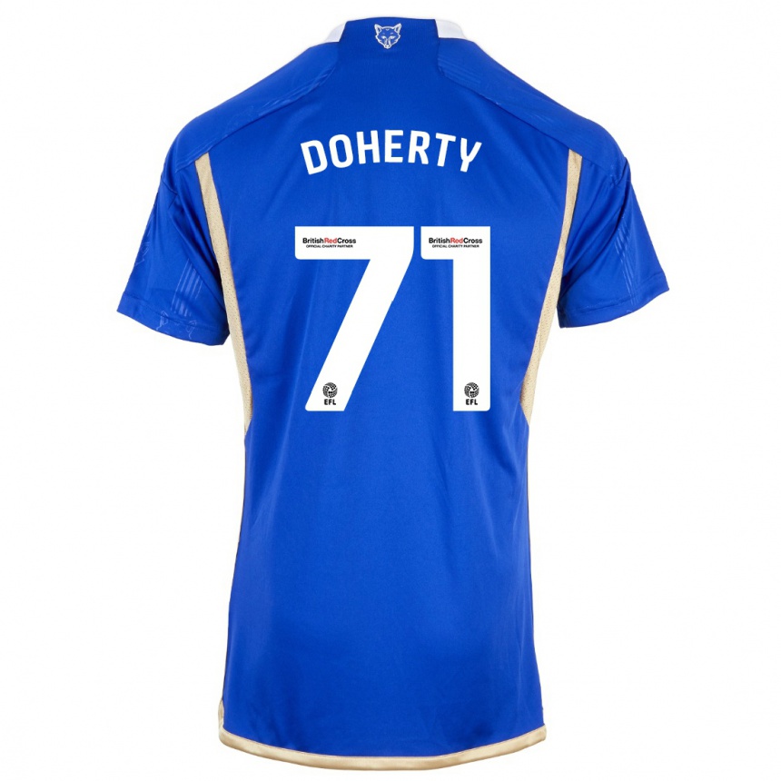 Kids Football Arlo Doherty #71 Blue Home Jersey 2023/24 T-Shirt Canada