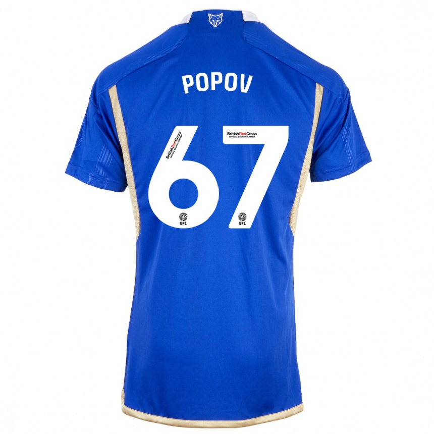 Kids Football Chris Popov #67 Blue Home Jersey 2023/24 T-Shirt Canada