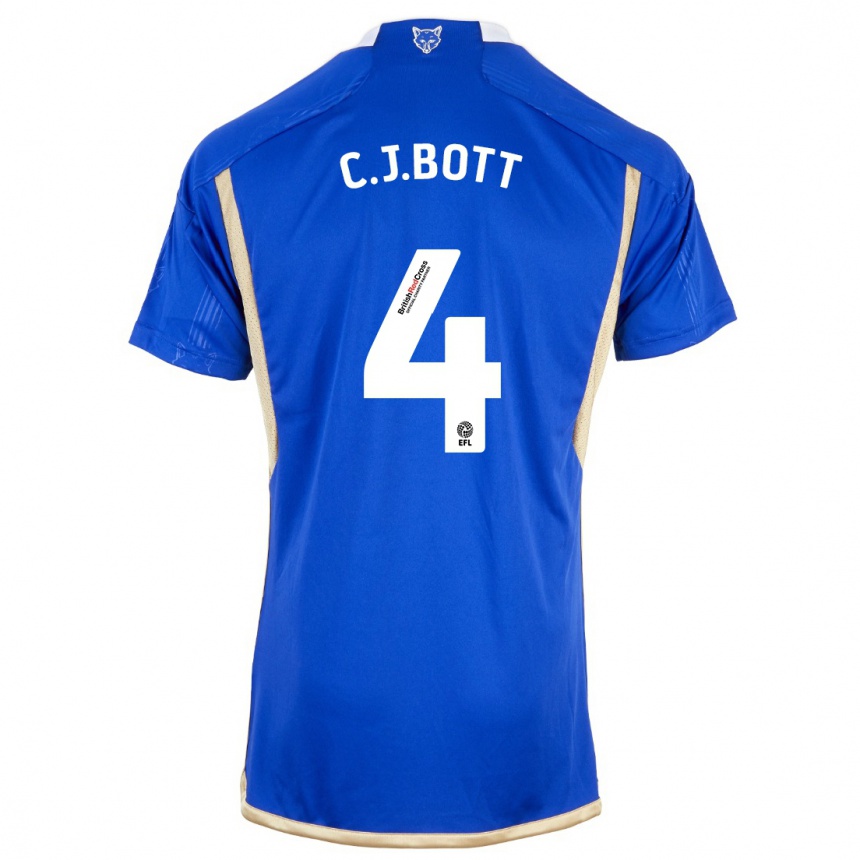 Kids Football C. J. Bott #4 Blue Home Jersey 2023/24 T-Shirt Canada