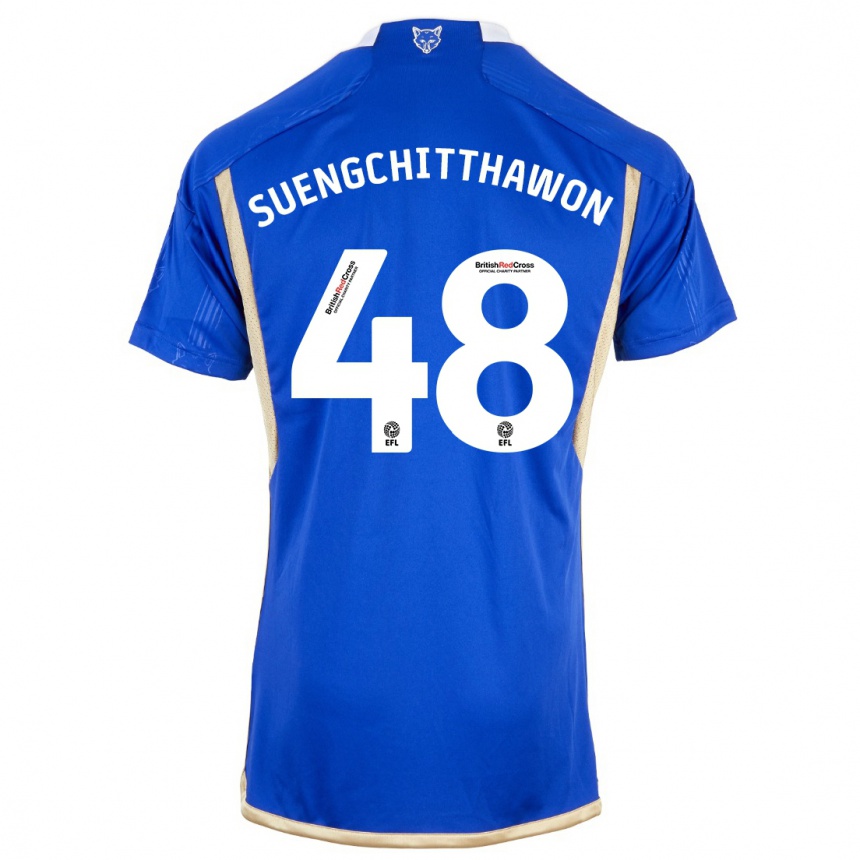 Enfant Football Maillot Thanawat Suengchitthawon #48 Bleu Tenues Domicile 2023/24 Canada