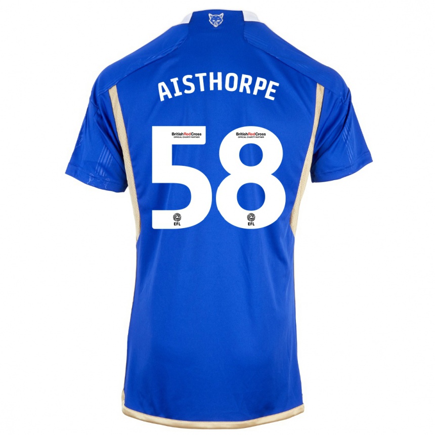 Kids Football Bailey Aisthorpe #58 Blue Home Jersey 2023/24 T-Shirt Canada