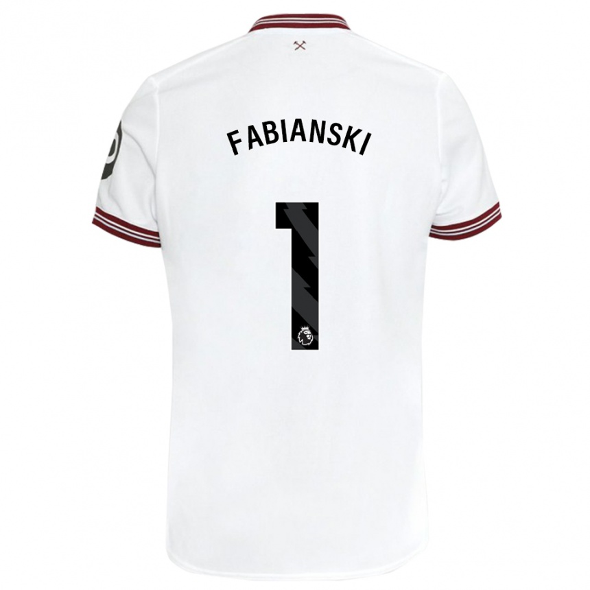 Enfant Football Maillot Lukasz Fabianski #1 Blanc Tenues Extérieur 2023/24 Canada