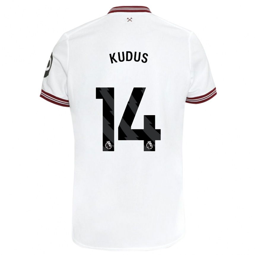 Enfant Football Maillot Mohammed Kudus #14 Blanc Tenues Extérieur 2023/24 Canada