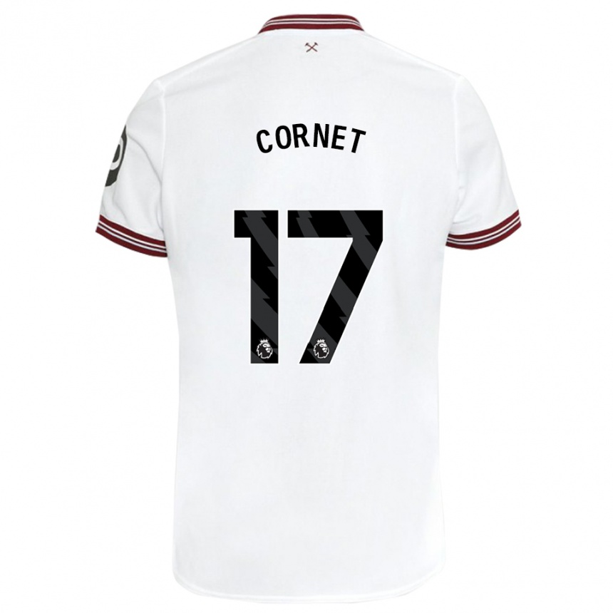 Enfant Football Maillot Maxwel Cornet #17 Blanc Tenues Extérieur 2023/24 Canada