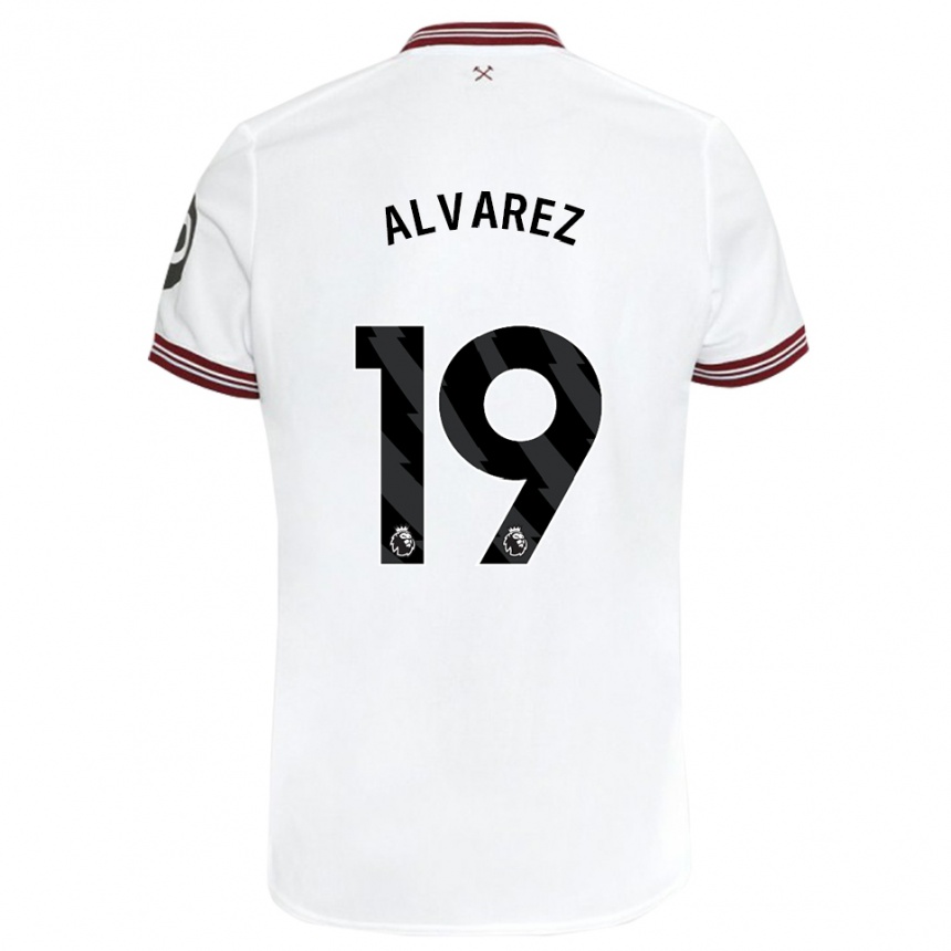 Enfant Football Maillot Edson Alvarez #19 Blanc Tenues Extérieur 2023/24 Canada