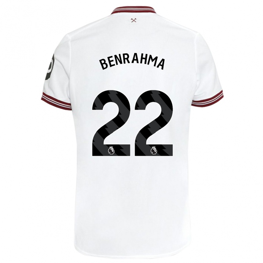 Enfant Football Maillot Saïd Benrahma #22 Blanc Tenues Extérieur 2023/24 Canada