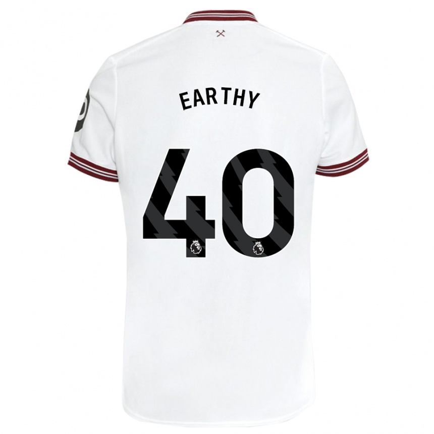 Enfant Football Maillot George Earthy #40 Blanc Tenues Extérieur 2023/24 Canada