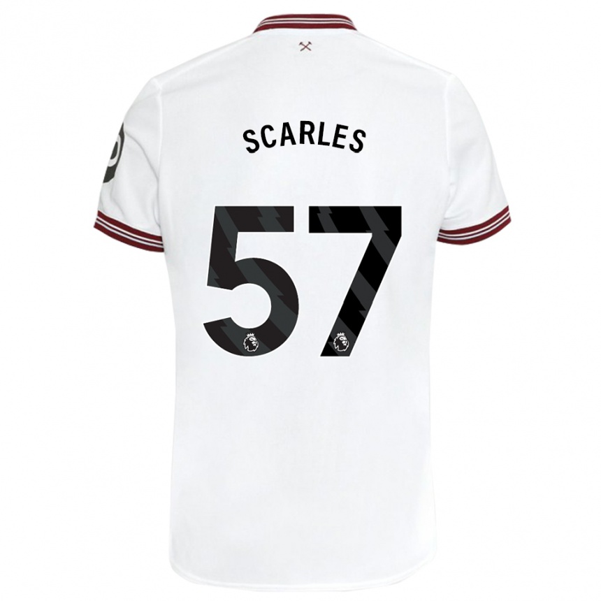 Enfant Football Maillot Oliver Scarles #57 Blanc Tenues Extérieur 2023/24 Canada