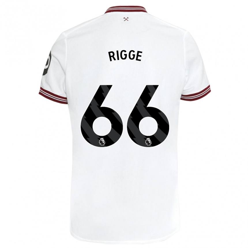 Enfant Football Maillot Daniel Rigge #66 Blanc Tenues Extérieur 2023/24 Canada