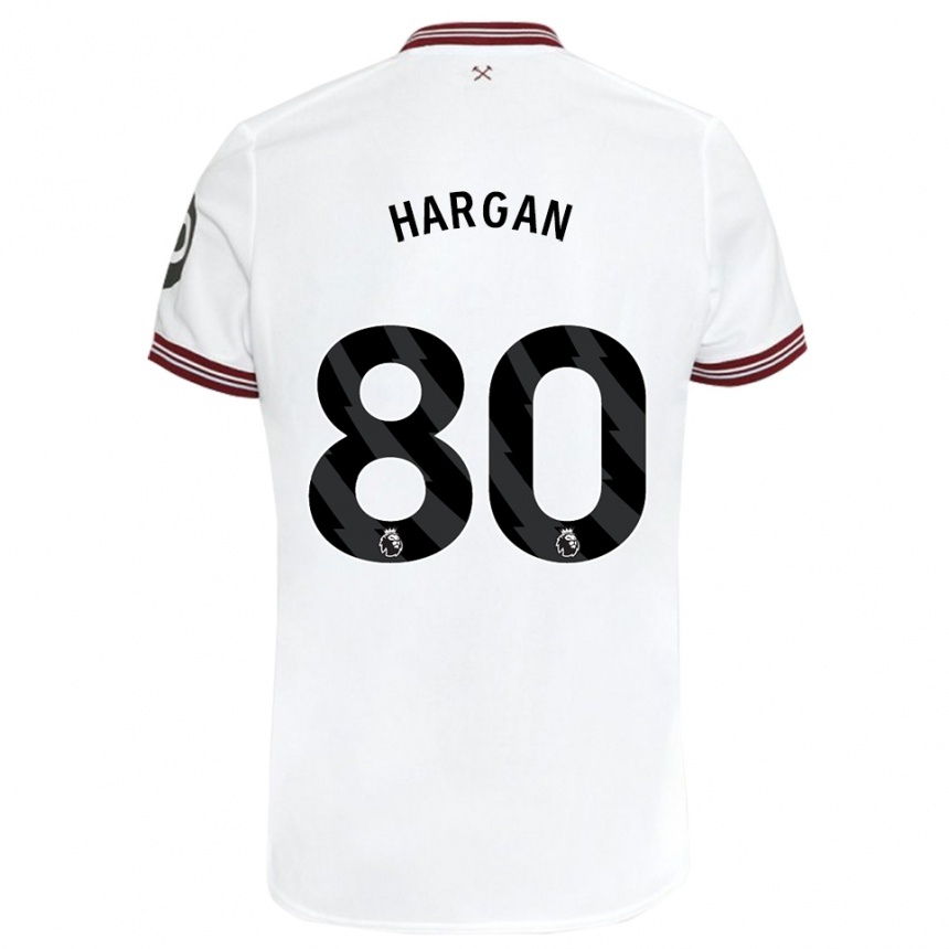 Enfant Football Maillot Riley Hargan #80 Blanc Tenues Extérieur 2023/24 Canada