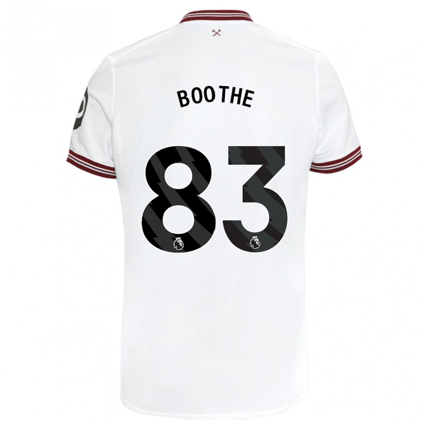 Enfant Football Maillot Sebastian Boothe #83 Blanc Tenues Extérieur 2023/24 Canada