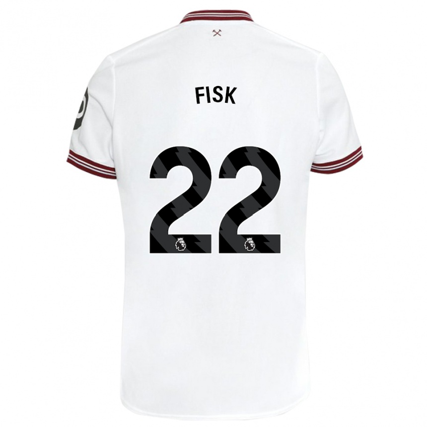 Enfant Football Maillot Grace Fisk #22 Blanc Tenues Extérieur 2023/24 Canada