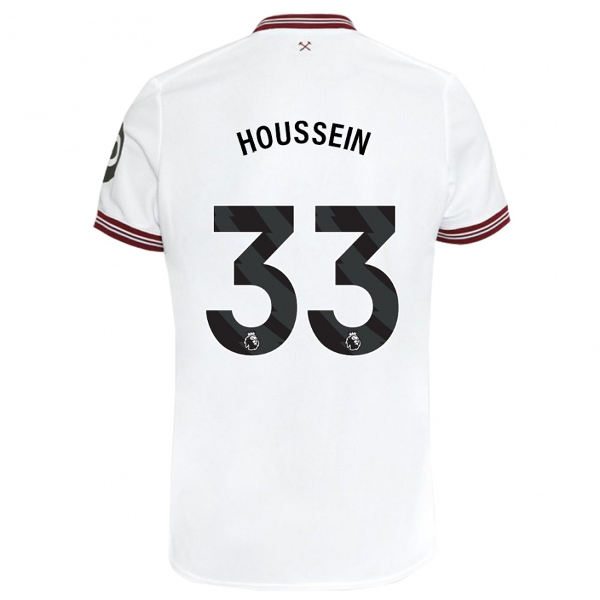 Enfant Football Maillot Halle Houssein #33 Blanc Tenues Extérieur 2023/24 Canada