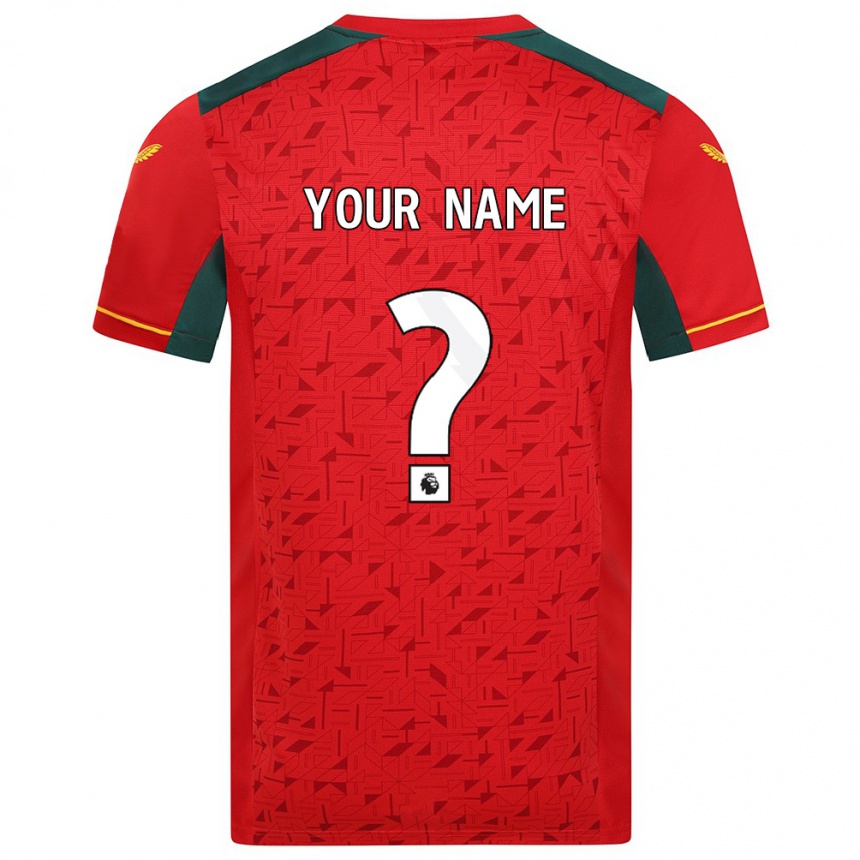 Kids Football Your Name #0 Red Away Jersey 2023/24 T-Shirt Canada