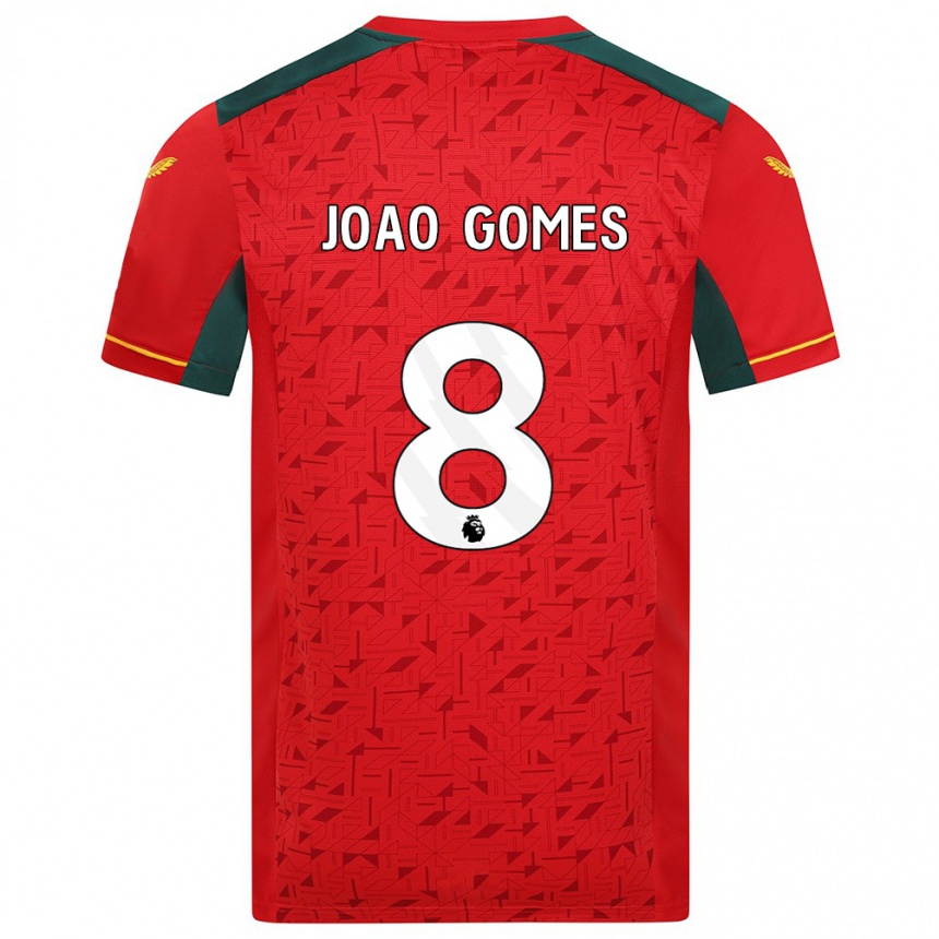 Kids Football João Gomes #8 Red Away Jersey 2023/24 T-Shirt Canada