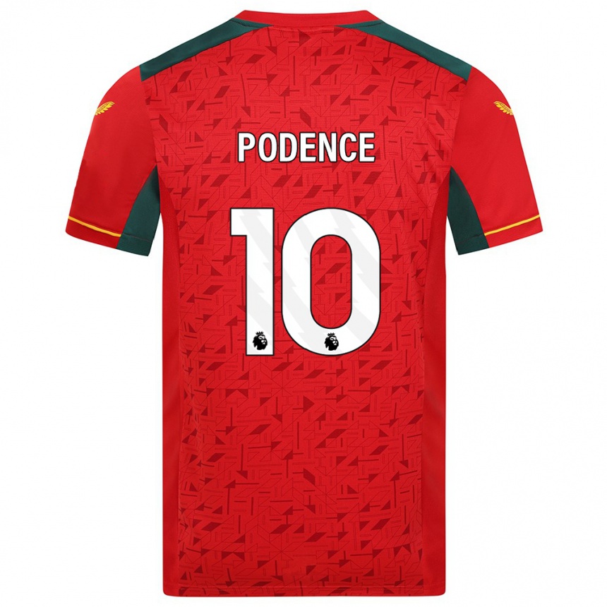 Kids Football Daniel Podence #10 Red Away Jersey 2023/24 T-Shirt Canada