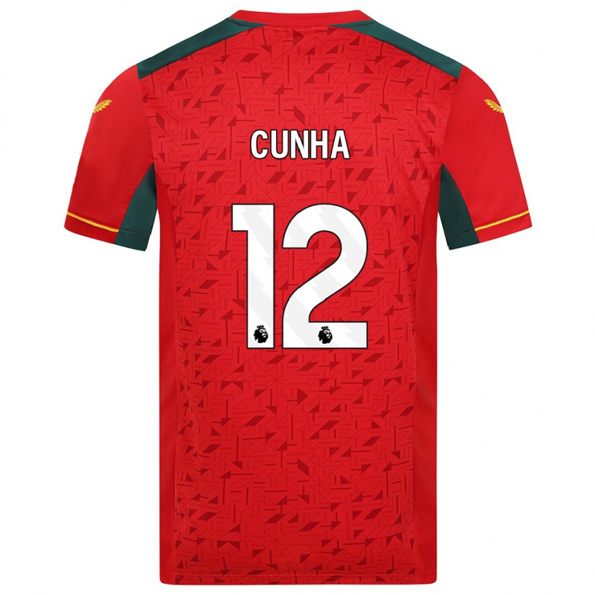 Enfant Football Maillot Matheus Cunha #12 Rouge Tenues Extérieur 2023/24 Canada