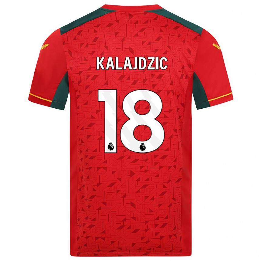 Kids Football Sasa Kalajdzic #18 Red Away Jersey 2023/24 T-Shirt Canada