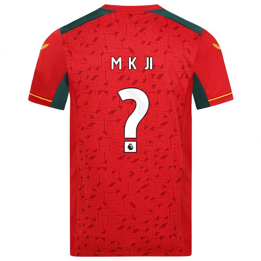 Kids Football Min-Kyu Ji #0 Red Away Jersey 2023/24 T-Shirt Canada