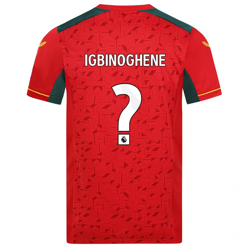 Kids Football Testimony Igbinoghene #0 Red Away Jersey 2023/24 T-Shirt Canada